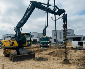 Tranšėjų kasimas - Cfa polių gręžimas atviro tipo polių gręžimas ekskavatorius - 2