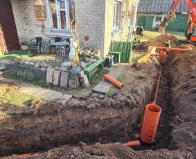 Trinkelių klojimas, pagrindų ruošimas - Drenažo įrengimas - 1 Drenažo įrengimas - Trinkelių klojimas, pagrindų ruošimas - 1