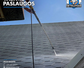 Stogų valymas ir priežiūra - Trinkelių plovimas / Fasadų, stogų, kiemo plovimas - 2