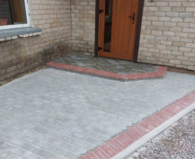 Trinkelių klojimas Kauno - Marijampolės apskrityse / Trinkelių klojimas / Darbų pavyzdys ID 3285069