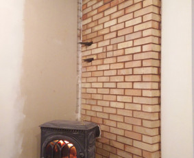 Šildymo sienelė iš plytų