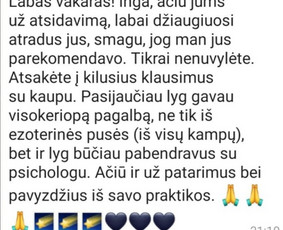 Burimas, prognozes, Analizės (visų gyvenimo sričių) / Inga / Darbų pavyzdys ID 3290447