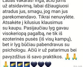 Burimas, prognozes, Analizės (visų gyvenimo sričių) / Inga / Darbų pavyzdys ID 3290483