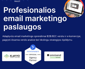 Email marketingo automatizacijos, naujienlaiškių rinkodara - Reklamos paslaugos - 1 Reklamos paslaugos - Email marketingo automatizacijos, naujienlaiškių rinkodara - 1