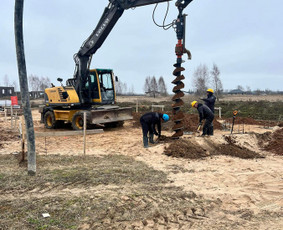 Tranšėjų kasimas - Cfa polių gręžimas atviro tipo polių gręžimas ekskavatorius - 4