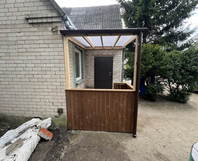 Terasos, aliuminio stoginės, stiklinimas, tvorų įrengimas. / Edgaras / Darbų pavyzdys ID 3295575