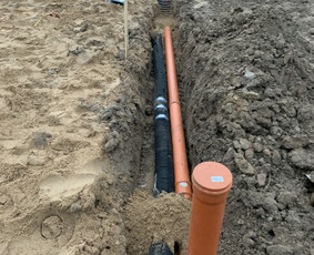 Vandentiekio, nuotekų, drenažo, dujotiekio tinklų statyba / UAB RIMGENA / Darbų pavyzdys ID 3301053
