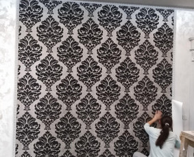 Tapetų klijavimas - Vidaus apdailos darbai: Glaistymas, dažymas, tapetavimas. - 3