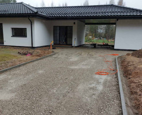 Trinkelių pagrindo paruošimas - Trinkelių klojimas Kauno - Marijampolės apskrityse - 2