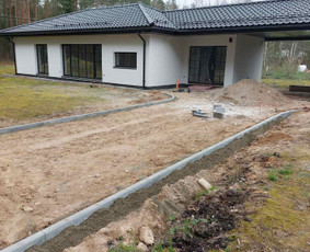 Trinkelių pagrindo paruošimas - Trinkelių klojimas Kauno - Marijampolės apskrityse - 1