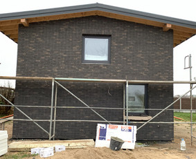 Klinkerio klijavimas - Apdailinio mūro, bei klinkerinių plytelių atliekami darbai. - 4