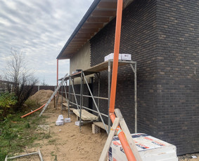 Klinkerio klijavimas - Apdailinio mūro, bei klinkerinių plytelių atliekami darbai. - 2