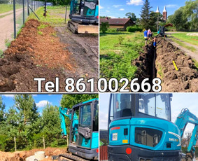 Žemės kasimo darbai. Mini ekskavatoriaus paslaugos. / JONAS / Darbų pavyzdys ID 3333633