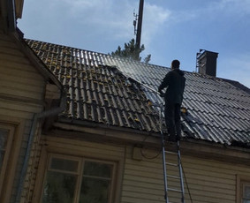 Fasadų,stogų ir kitų paviršių plovimas, srautinis valymas. / Švaros DNR / Darbų pavyzdys ID 3333649