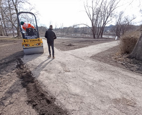 Ekskavatorinio krautuvo račioko bobcat nuoma skalda žvyras / Technika žemės kasimo darbai / Darbų pavyzdys ID 3341946