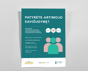 Socealinės iniciatyvos "Artimiems" plakatai