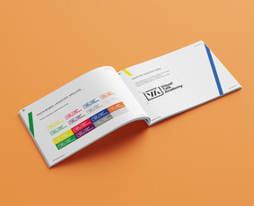 Prezentacijų kūrimo akademijos "Visual Talk academy" grafinio identiteto knyga
