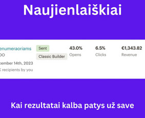 Facebook & Instagram Reklama, Įrašų Kūrimas, Naujienlaiškiai - Naujienlaiškių kūrimas ir sklaida - 1 Naujienlaiškių kūrimas ir sklaida - Facebook & Instagram Reklama, Įrašų Kūrimas, Naujienlaiškiai - 1