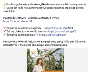 Facebook & Instagram Reklama, Įrašų Kūrimas, Naujienlaiškiai - Reklamos paslaugos - 4 Reklamos paslaugos - Facebook & Instagram Reklama, Įrašų Kūrimas, Naujienlaiškiai - 4