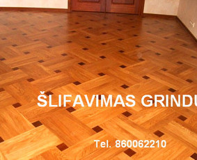 Šlifavimas ir lakavimas medinių grindų, bei parketo. / Šlifavimas  grindų, parketo. / Darbų pavyzdys ID 640851
