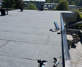 Plokščių Stogų Dengimas Pvc, Epdm ir bitumine Danga / Tvirti stogai / Darbų pavyzdys ID 3354488