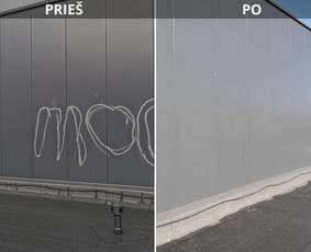 Trinkelių, stogų, fasadų valymas, plovimas - Grafiti plovimas - 2 Grafiti plovimas - Trinkelių, stogų, fasadų valymas, plovimas - 2