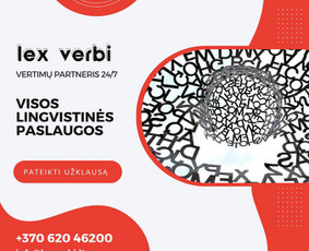 Profesionalūs vertimai ir kitos lingvistinės paslaugos / Vertimų biuras „Lex verbi“ / Darbų pavyzdys ID 3365198