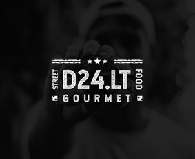 D24.LT gourmet street food logotipas.