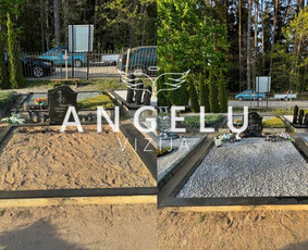 Angelų vizija - kapų tvarkymas - Kapavietės užpylimas skaldele - 4 Kapavietės užpylimas skaldele - Angelų vizija - kapų tvarkymas - 4