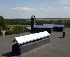 Sutapdinti (Plokščių) stogų dengimo darbai. - Stogų dengimas bitumine danga - 1 Stogų dengimas bitumine danga - Sutapdinti (Plokščių) stogų dengimo darbai. - 1