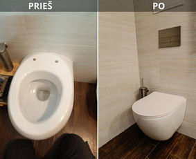 Santechnikos darbai - Klozeto pajungimas - 1 Klozeto pajungimas - Santechnikos darbai - 1