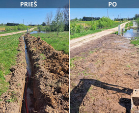 Žemės kasimo darbai. Mini ekskavatoriaus paslaugos. / JONAS / Darbų pavyzdys ID 3373256
