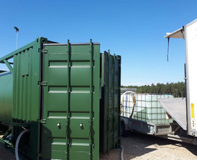 Vandens atvežimas statyboms baseinams šuliniams. / 1000L talpos ibc konteineriai atveža vandenį / Darbų pavyzdys ID 3373576