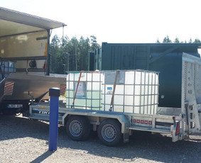 Vandens atvežimas statyboms baseinams šuliniams. / 1000L talpos ibc konteineriai atveža vandenį / Darbų pavyzdys ID 3373580