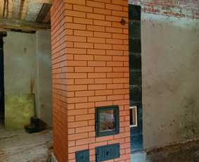 Nedidukė - 85x85x210 krosnis iš siaurų keraminių plytų.