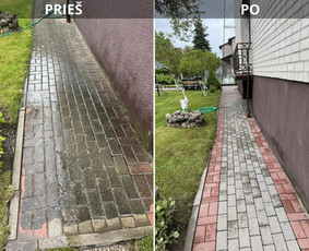 Trinkelių, fasadų, stogų plovimas / Aplinkos Priežiūra / Darbų pavyzdys ID 3380910