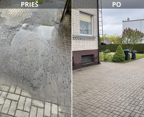 Trinkelių, fasadų, stogų plovimas / Aplinkos Priežiūra / Darbų pavyzdys ID 3380922