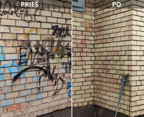 Spec. valymas: grafičių, fasado, sniego ir kt. / Profesionalus paviršių valymas. / Darbų pavyzdys ID 3381900