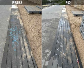 Spec. valymas: grafičių, fasado, sniego ir kt. / Profesionalus paviršių valymas. / Darbų pavyzdys ID 3381902