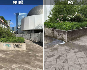 Spec. valymas: grafičių, fasado, sniego ir kt. / Profesionalus paviršių valymas. / Darbų pavyzdys ID 3381908