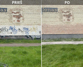 Spec. valymas: grafičių, fasado, sniego ir kt. / Profesionalus paviršių valymas. / Darbų pavyzdys ID 3381920
