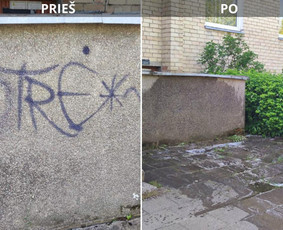 Spec. valymas: grafičių, fasado, sniego ir kt. / Profesionalus paviršių valymas. / Darbų pavyzdys ID 3381928