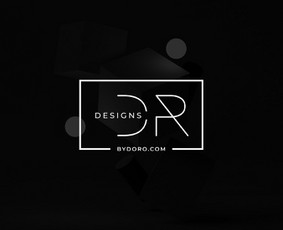 DR Designs logotipas, spaudos gaminiai.