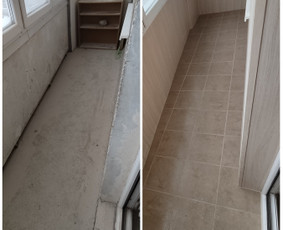 Plyteliu klijavimas. įvairių dydžių. - Balkono remontas - 1 Balkono remontas - Plyteliu klijavimas. įvairių dydžių. - 1