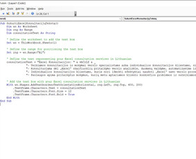 Ms Excel pritaikymo sprendimai / VBA / Duomenų analitika - Microsoft Office Excel specialistai - 2 Microsoft Office Excel specialistai - Ms Excel pritaikymo sprendimai / VBA / Duomenų analitika - 2