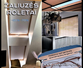 Roletai. Žaliuzės. Terasos - puiki kokybė už mažiausią kainą / Jaukūs Langai / Darbų pavyzdys ID 3395650