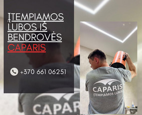 Įtempiamos lubos Caparis-kokybė aukščiausia, kaina mažiausia - Įtempiamos lubos, montavimas - 2 Įtempiamos lubos, montavimas - Įtempiamos lubos Caparis-kokybė aukščiausia, kaina mažiausia - 2