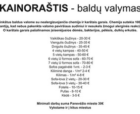 Cheminis baldų, autosalonų valymas / Valymo įrangos nuoma / AutoVinta / PanRenta / Darbų pavyzdys ID 3404212
