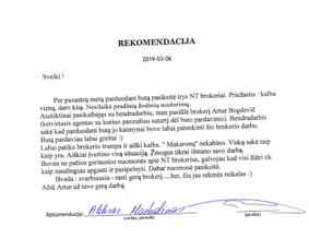 Nekilnojamojo turto brokeris Vilniuje / Artur Bogdevič / Darbų pavyzdys ID 661217