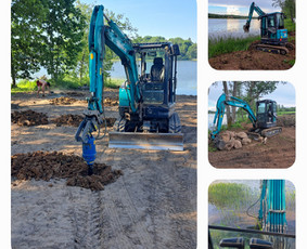 Žemės kasimo darbai. Mini ekskavatoriaus paslaugos. - Polių gręžimas - 3 Polių gręžimas - Žemės kasimo darbai. Mini ekskavatoriaus paslaugos. - 3